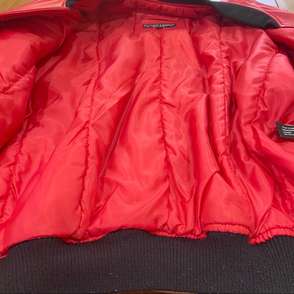 NEW DaRucci Light Weight Leather Jacket- Red, Size 4XL - Picture 12 of 14